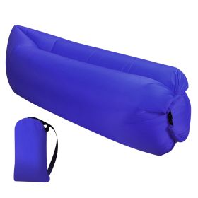 Inflatable Lounger Air Sofa Lazy Bed Sofa Portable Organizing Bag Water Resistant for Backyard Lakeside Beach Traveling Camping Picnics - Royal Blue