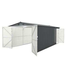 Chery Industrial Heavy-Duty Metal Garage Shed 20'x10' - as Pic