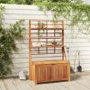 Storage Box with Trellis 39"x19.7"x63" Solid Wood Acacia - Brown