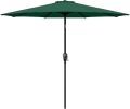 Simple Deluxe 9ft Outdoor Market Table Patio Umbrella with Button Tilt; Crank and 8 Sturdy Ribs for Garden; Green - as Pic