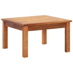 Patio Coffee Table 23.6"x23.6"x14.2" Solid Acacia Wood - Brown