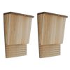 Bat House 8.7" x 4.7" x 1' 1" Set of 2 - Brown