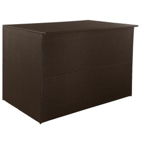 Patio Storage Box Brown 59"x39.4"x39.4" Poly Rattan - Brown