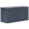 Patio Storage Box 84.5 gal Black - Black