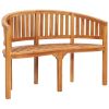 Banana Bench 47.2" Solid Teak Wood - Brown