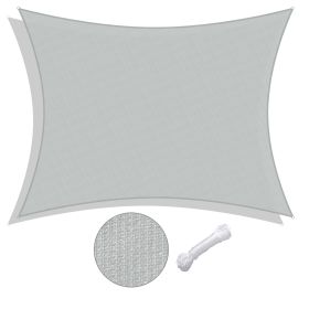 13'x10' Rectangle Sun Shade Sail/Cload Gray - As Picture