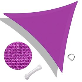 28' x 28' x 28' Triangle Sun Shade Sail/ Red Purple - As Picture