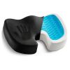 Gel Memory Foam U-shaped Seat Cushion Massage Car Office Chair for Long Sitting Coccyx Back Tailbone Pain Relief Gel Cushion Pad - Mesh blue - B Memor