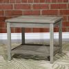 Longs Peak Eucalyptus 2-Shelf Side Table, Light Grey - as Pic