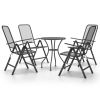 5 Piece Patio Dining Set Expanded Metal Mesh Anthracite - Anthracite