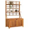 Storage Box with Trellis 39"x19.7"x63" Solid Wood Acacia - Brown