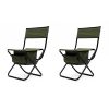 2-piece Folding Outdoor Chair with Storage Bag, Portable Chair for indoor, Outdoor Camping, Picnics and Fishing,Green - as Pic