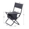 4-piece Folding Outdoor Chair with Storage Bag, Portable Chair for indoor, Outdoor Camping, Picnics and Fishing,Grey - as Pic