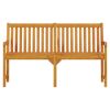 Patio Bench 59.1" Solid Acacia Wood - Brown