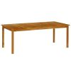 Patio Table 78.7"x39.4"x29.1" Solid Wood Acacia - Brown