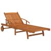 Sun Loungers 2 pcs Solid Wood Acacia - Brown