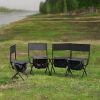 4-piece Folding Outdoor Chair with Storage Bag, Portable Chair for indoor, Outdoor Camping, Picnics and Fishing,Grey - as Pic