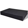 Double Sun Lounger with Cushion Poly Rattan Black - Black