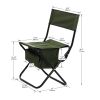 2-piece Folding Outdoor Chair with Storage Bag, Portable Chair for indoor, Outdoor Camping, Picnics and Fishing,Green - as Pic