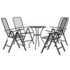 5 Piece Patio Dining Set Expanded Metal Mesh Anthracite - Anthracite