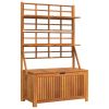 Storage Box with Trellis 39"x19.7"x63" Solid Wood Acacia - Brown