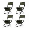 4-piece Folding Outdoor Chair with Storage Bag, Portable Chair for indoor, Outdoor Camping, Picnics and Fishing,Green - as Pic