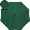 Simple Deluxe 9ft Outdoor Market Table Patio Umbrella with Button Tilt; Crank and 8 Sturdy Ribs for Garden; Green - as Pic