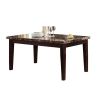 Espresso Finish Casual 1pc Dining Table Faux Marble Top Transitional Dining Room Furniture - Espresso