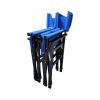 Folding Chair Wooden Director Chair Canvas Folding Chair Folding Chair 2pcs/set populus + Canvas (Color : Blue) - as Pic