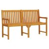 Patio Bench 59.1" Solid Acacia Wood - Brown