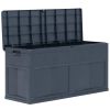 Patio Storage Box 84.5 gal Black - Black