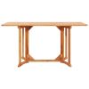 Folding Butterfly Patio Table 59.1"x35.4"x29.5" Solid Teak Wood - Brown