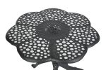 28 H x 30 W x 30 D Outdoor Black Butterfly Table, Rust Free Cast Aluminum, Durable - as Pic