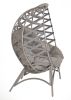 56 H x 45 W x 26 D Outdoor Beige Crossweave Cozy Ball Chair with Cushion - as Pic