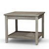 Longs Peak Eucalyptus 2-Shelf Side Table, Light Grey - as Pic