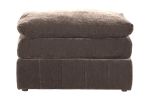 Contemporary 1pc Ottoman Modular Chair Sectional Sofa Living Room Furniture Mink Morgan Fabric- Suede - as Pic