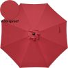 Simple Deluxe 9ft Outdoor Market Table Patio Umbrella with Button Tilt, Crank and 8 Sturdy Ribs for Garden, Red - as Pic