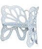 35 H x 46 W x 27 D Outdoor White Butterfly Bench, 400 lbs Weight Capacity, Weather Resistant - as Pic