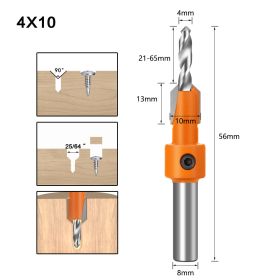 Alloy Head Screw Step Drill Wood Self-tapping Screw Installation (Option: 4mmX 10mm-8-65)