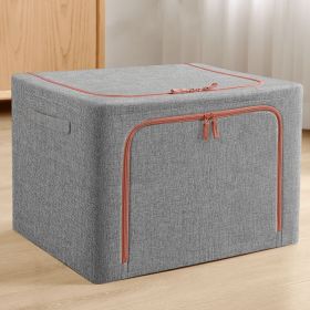 Oxford Fabric Clothes Storage Box Underwear Foldable Organizer Household Laundry Finishing Wardrobe Toy Storage Cabinet (Option: Grey-40x30x20cm)