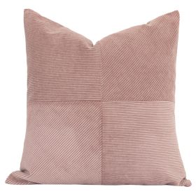 Nordic Ins Dirty Pink Splicing Pillow (Option: Dirty pink-45x45cm pillowcase)