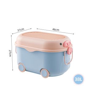 Children's Toy Storage Box Household Large Baby Storage Box (Option: Fresh blue trumpet)