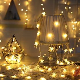 Room layout led lantern flashing string lights starry (Option: Warm white-10M88-Battery)