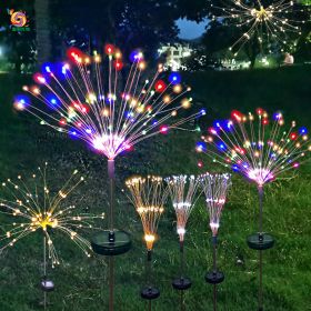 Firework Lights Christmas Outdoor Led Holiday Sky Starry Lights (Option: Warm White-90cm-8Modes)