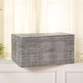 Fabric Foldable Storage Storage Box Toy Clothes Storage Bag (Option: Light gray-30L)