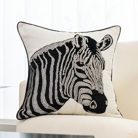 Simple Nordic Living Room Sofa Embroidery Throw Pillow Sofa Back Cover (Option: 5 Style-Pillowcase)