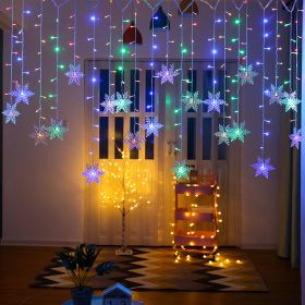 LED ice bar lamp snowflake hanging (Option: Colour-3.5m-AU)