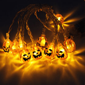 Halloween Decoration Pumpkin  Light  LED String Lights Lantern (Option: A Warm White-1.2M)