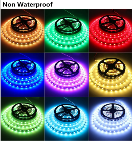 LED Light Strips Highlight 60 Light Beads Epoxy Waterproof Soft Strips (Option: IP20 green-400cm)