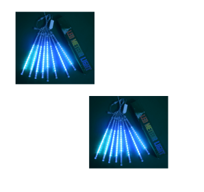 Wasserdichte LED Meteorschauer Regen Lichter 30 cm 50 cm 8 Rohre 100-240 V Eiszapfen Schnee Regentropfen Outdoor licht mit EU Netzteil (Option: Blue-EU 30cm 2pc)